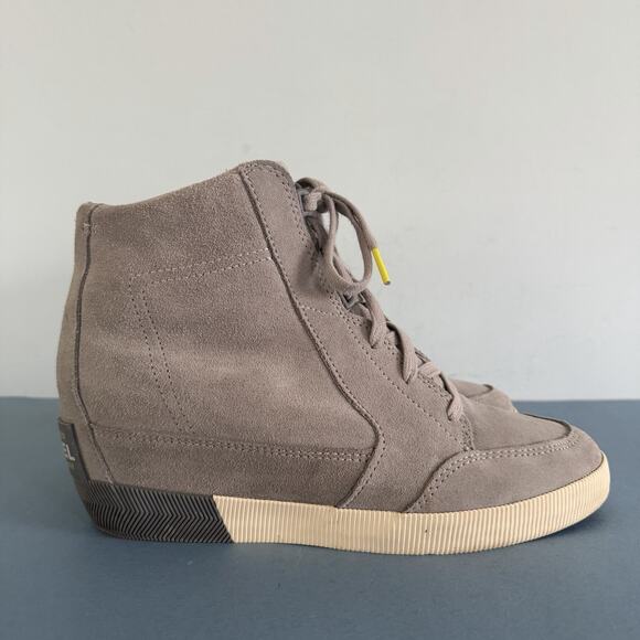 Sorel Out 'N About Dove Grey Quarry Waterproof Wedge Boots - Picture 4 of 10